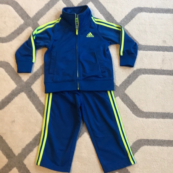 yellow adidas tracksuit toddler